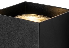 Candeeiro de parede quadrado design preto - Sabbir