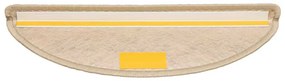 Tapetes escada adesivos aspeto sisal 15 pcs 56x17x3cm cor areia