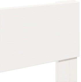 Cama sem colchão 200x200 cm madeira de pinho maciça branco