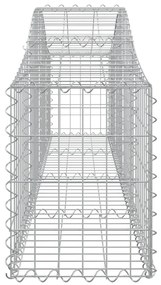 Cestos gabião arqueados 18pcs 200x30x40/60 cm ferro galvanizado