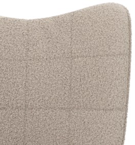 Cadeira Relaxante vidaXL Cinza Claro em Tecido Tipo Lã