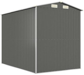 Abrigo de jardim 192x274x223 cm aço galvanizado cinzento-claro