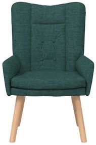 Cadeira Relaxante vidaXL Verde Escuro em Tecido