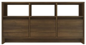 Móvel de TV Endy com 3 Gavetas e Compartimentos de 102 cm - Castanho -