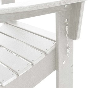 Cadeiras Adirondack Dobráveis vidaXL 2 pcs Branca 74.5x80.5x90 cm HDPE