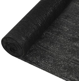 149350 vidaXL Rede de ocultação para privacidade PEAD 150 g/m² 3,6x10 m preto