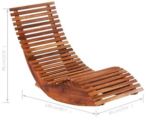 Espreguiçadeiras de baloiçar 2 pcs madeira de acácia