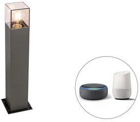 Candeeiro de pé exterior inteligente antracite 50 cm com Wi-Fi P45 - Dinamarca
