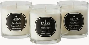 Velas perfumadas artesanais Black Magic (bergamota, rosa, patchouli), conjunto de 3