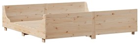 Cama com estante sem colchão 200x200 cm madeira maciça