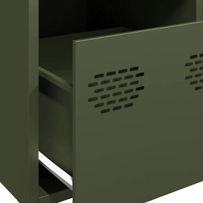 Aparador alto 39x35x103,5 cm aço verde azeitona