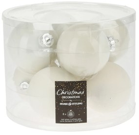 Bola Natal Branca 7CM Pack 8