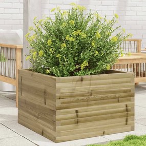 vidaXL Vaso/floreira de jardim 70x70x46 madeira de pinho impregnada