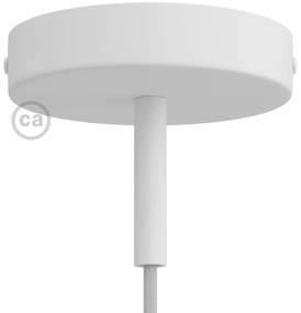 Kit de rosácea de teto cilíndrica em metal com braçadeira de cabo de 7 cm