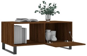 Mesa de Centro Portucale de 90cm - Nogueira - Design Moderno