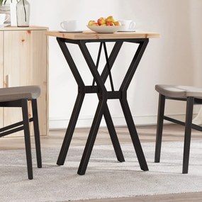 vidaXL Mesa de jantar estrutura em Y 50x50x75,5 cm pinho/aço