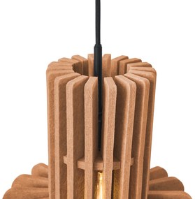 Candeeiro suspenso retro preto com laranja 3-luzes - Felt Retro