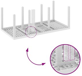 Conjunto de Jantar para Jardim 9 pcs Branco