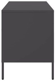 Móveis de TV 2 pcs 68x39x50,5 cm aço preto