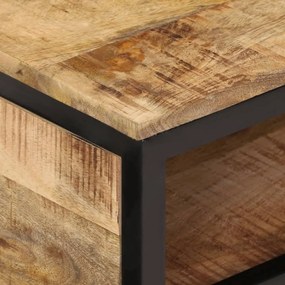 Mesa de centro 90x50x30 cm madeira de mangueira áspera maciça