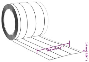 Cortina de porta 200 mm x 1,6 mm 25 m PVC transparente