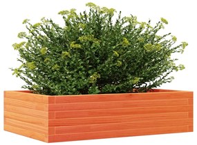 Vaso/floreira de jardim 90x60x23 cm pinho maciço castanho-mel