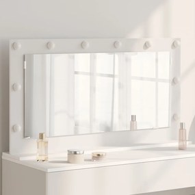 vidaXL Espelho de maquilhagem com Luzes LED Branco 100x55x18 cm