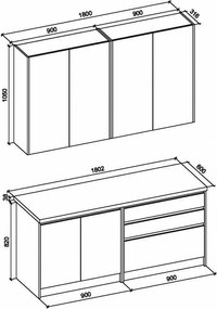 Conjunto para cozinha Houston 1869