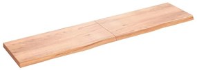 Prateleira de parede 220x50x(2-6) cm carvalho tratado castanho