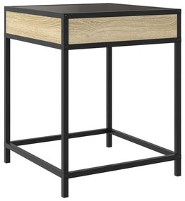 Mesa de centro luzes LED Infinity 40x40x51 cm carvalho sonoma