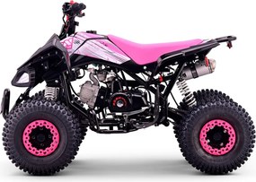 Mini moto 4 gasolina para crianças de 110cc Automática Roan Pantera R7 C/ Marcha atras e Limitador Rosa