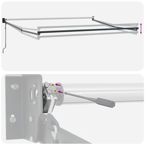 Toldo Retrátil Automático vidaXL Branco 500x300 cm