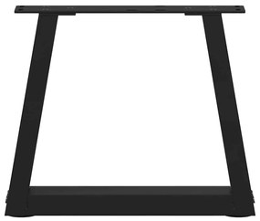 Pés para mesa de centro em V, 2 peças, preto, 40x(30-31,3) cm, aço