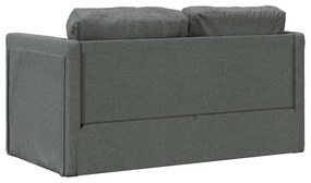 Sofá-cama sem pés 112x174x55 cm tecido cinzento-escuro