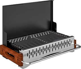 Outsunny Barbecue a Carvão Dobrável Portátil 50,5x34x33 cm com Bandeja de Carvão Removível para Camping, Piqueniques, Preto | Aosom Portugal