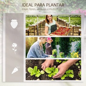 Floreira de 3 Níveis com Treliça Hortal Vertical com Tecido não Tecido