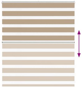 Cortina de zebra 130x100 cm largura do tecido 125,9cm poliéster