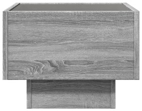 Mesa de cabeceira c/ LED Infinity 40x40x30 cm cinzento sonoma