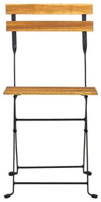 7 pcs conjunto dobrável de jantar p/ jardim acácia maciça