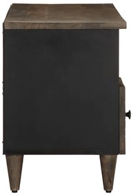 Móvel de TV 100x33x46 cm madeira de mangueira maciça preto