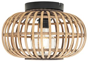 LED Plafon Inteligente Preto com Bambu incl. WiFi G95 - Amira