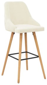 Bancos de bar 2 pcs veludo creme