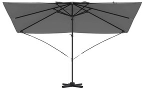 Guarda-Sol Cantilever Roma Antracite 352x251x260 cm de Alumínio