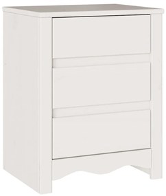 Criado-mudo vidaXL "DRAMMEN" Branco 45x35x56 cm Madeira Sólida de Pinh