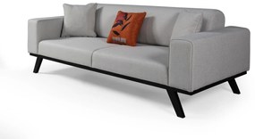 Sofá-Cama de 3 Lugares Leon – Cinzento Claro – 222 cm x 92 cm x 77 cm