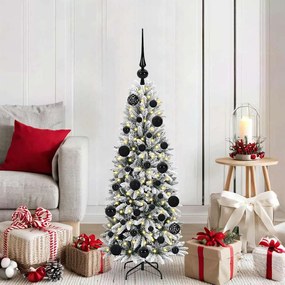 vidaXL Árvore de Natal Artificial com 150 LEDs Branco 120 cm