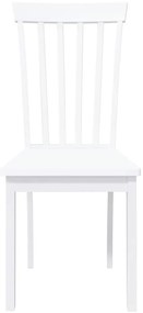 Cadeiras de jantar 2 pcs madeira de seringueira maciça branco