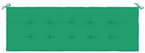 Almofadão p/ banco de jardim 150x50x3 cm tecido oxford verde