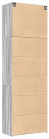 Armário alto 80x42,5x249 cm derivados de madeira cinza sonoma