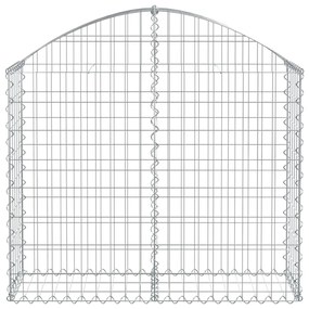 Cesto gabião arqueado 100x30x80/100 cm ferro galvanizado